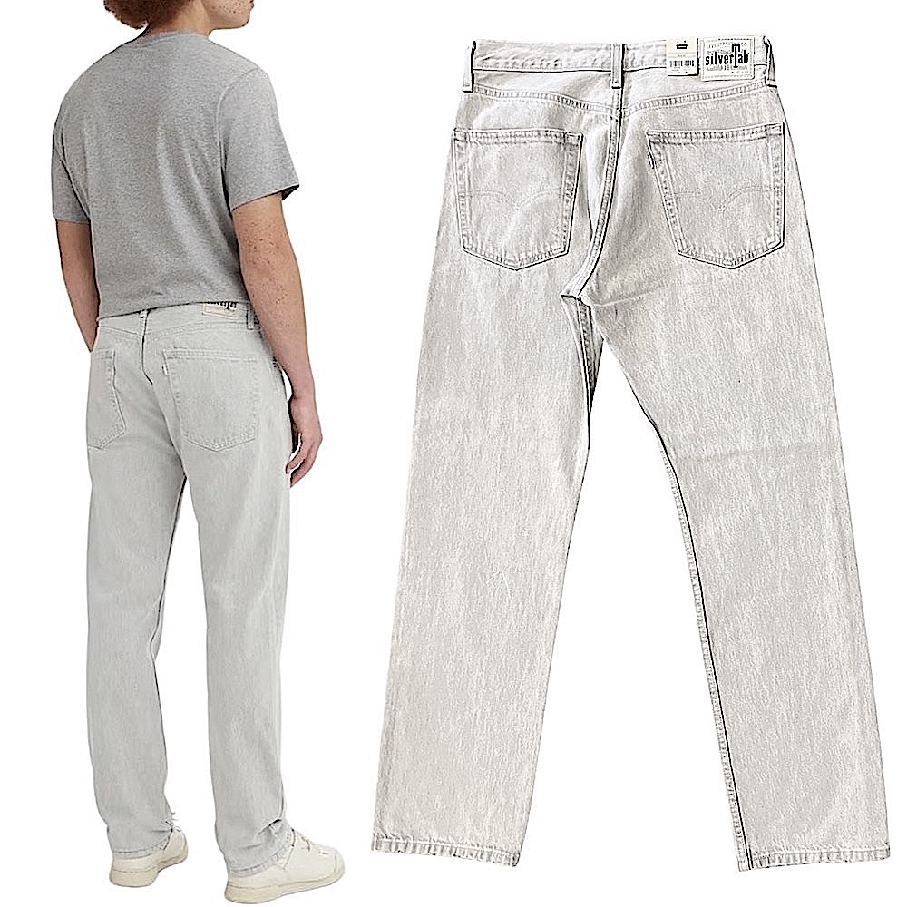 LEVI'S® MEN'S SILVERTAB STRAIGHT Light Gray Stonewash A3666-0002 - Picture 2 of 14